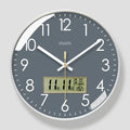 2024 Wall Clock Modern Design Bedroom Living Room Wall Watch Display Calendar Home Silent Sweep Second Fashion Wall Quartz Clock