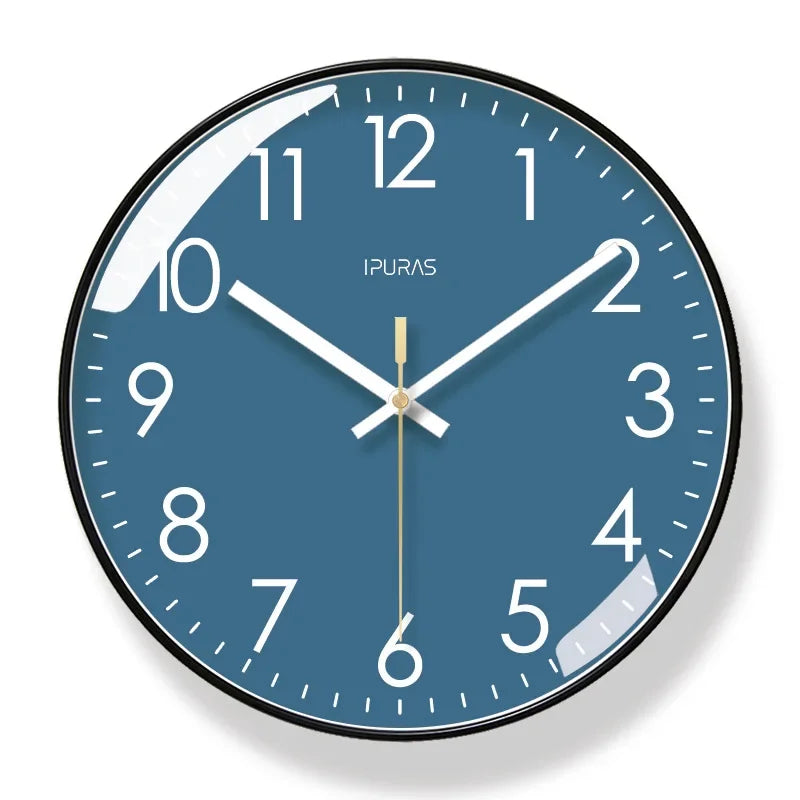 2024 Wall Clock Modern Design Bedroom Living Room Wall Watch Display Calendar Home Silent Sweep Second Fashion Wall Quartz Clock