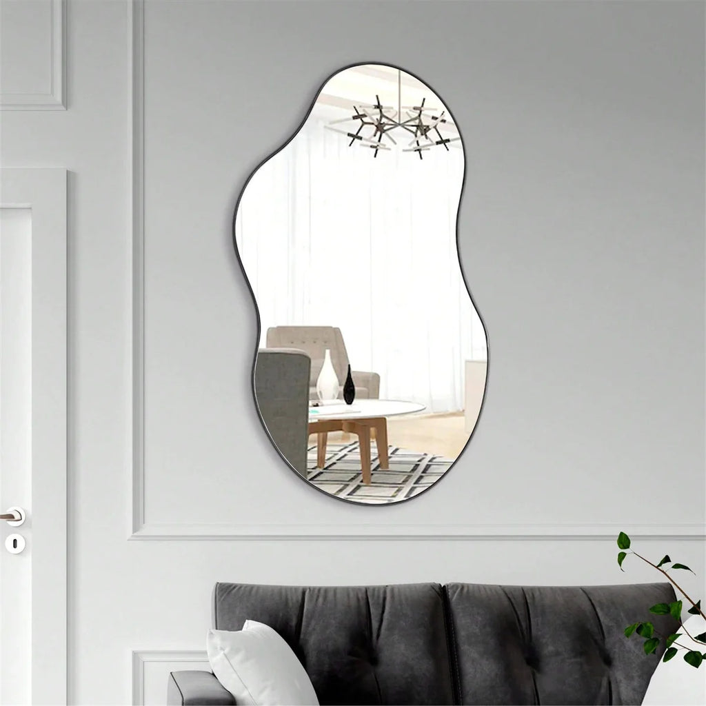 1pc Irregular Wall Mirror Cloud Mirror Asymmetric Acrylic Wall Mirror Suitable For Home Decoration, Room, Bathroom Living Room