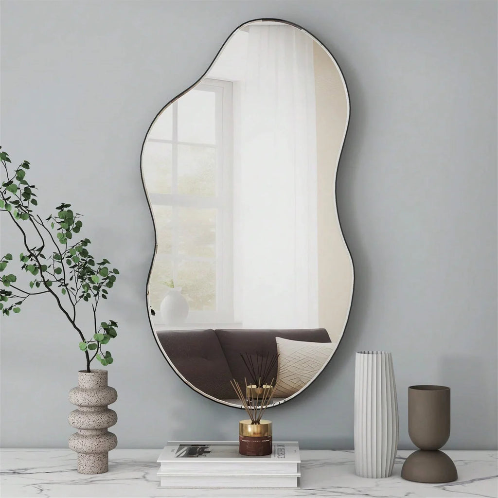 1pc Irregular Wall Mirror Cloud Mirror Asymmetric Acrylic Wall Mirror Suitable For Home Decoration, Room, Bathroom Living Room