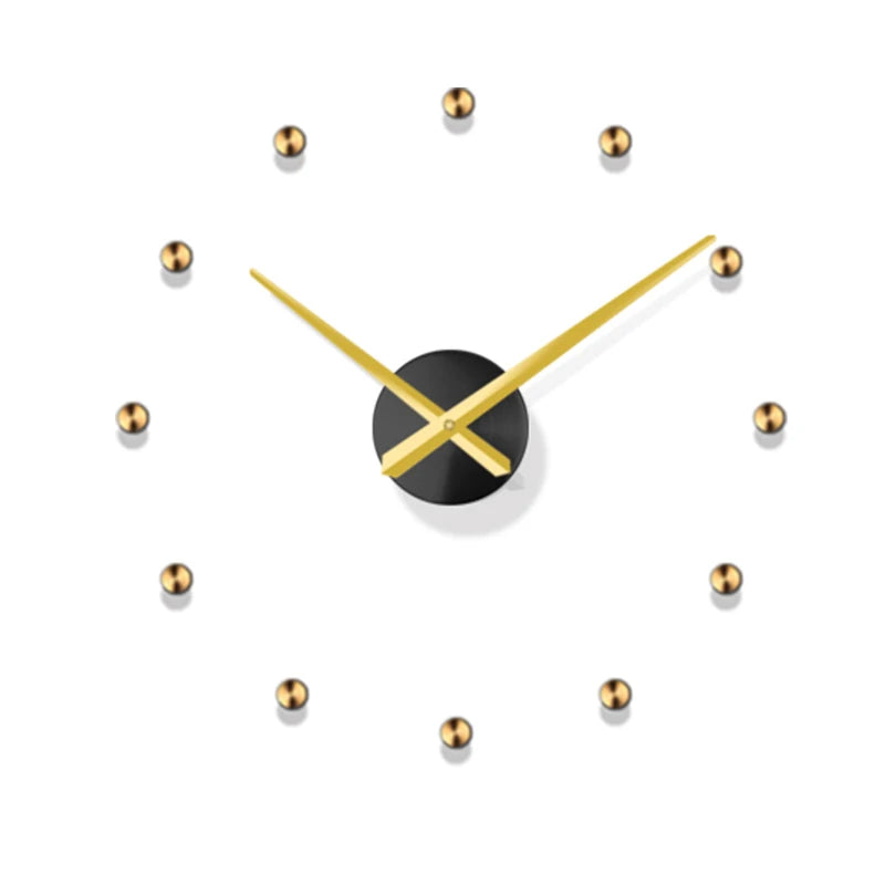 Spain Large Wall Clock Modern Design Metal Luxury Wall Watches Clocks DIY Home Decor Silent Living Room Orologi Da Parete Gift