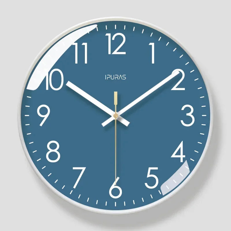 2024 Wall Clock Modern Design Bedroom Living Room Wall Watch Display Calendar Home Silent Sweep Second Fashion Wall Quartz Clock