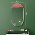 Golden Oval Mirror Wall Mounted Bathroom Vanity Vanity Mirror Bathroom  Round Mirrors Waterproof Explosion-proof Cosmetic Mirror