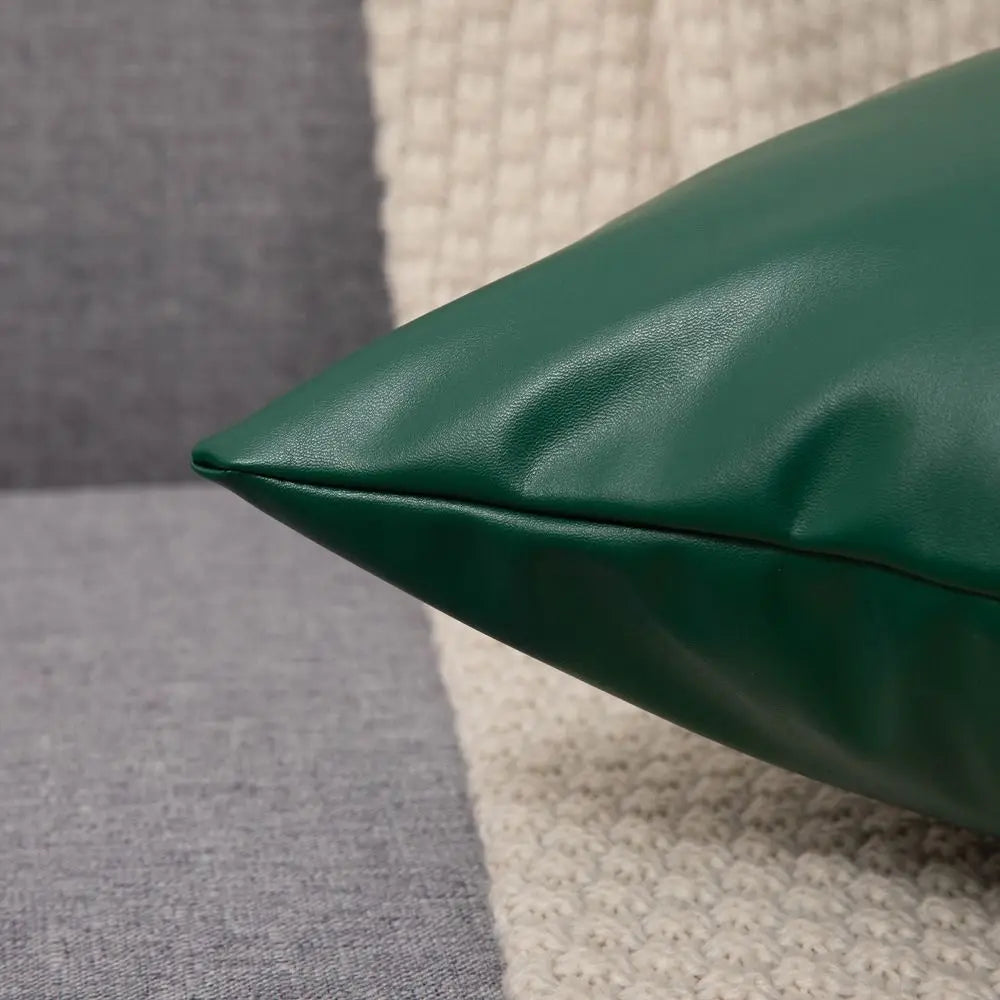 Home Textile 30x50cm Throw Pillows Cover Rectangular Cute Cushion Cover Portable PU Leather Pillow Shell Bed