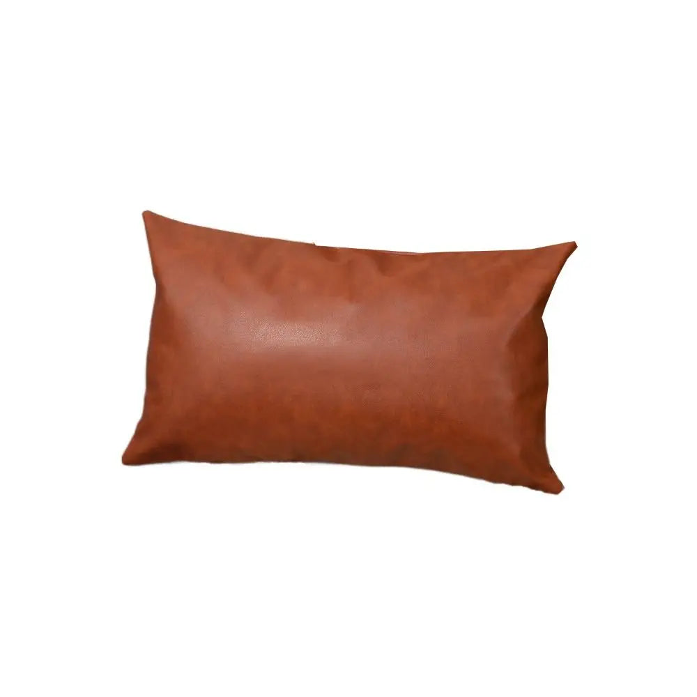 Home Textile 30x50cm Throw Pillows Cover Rectangular Cute Cushion Cover Portable PU Leather Pillow Shell Bed