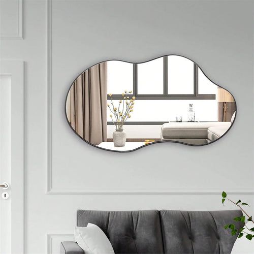 1pc Irregular Wall Mirror Cloud Mirror Asymmetric Acrylic Wall Mirror Suitable For Home Decoration, Room, Bathroom Living Room