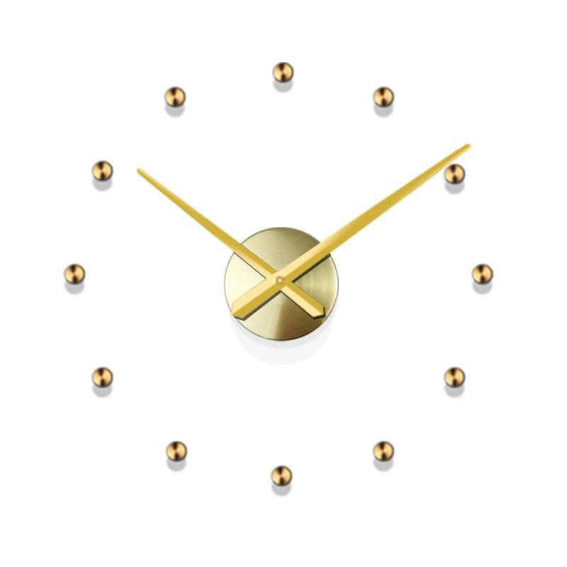 Spain Large Wall Clock Modern Design Metal Luxury Wall Watches Clocks DIY Home Decor Silent Living Room Orologi Da Parete Gift